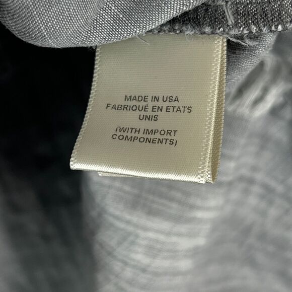 Cloth & Stone Shirt Womens Small Gray Distressed Worn Trashed Button Front - Picture 6 of 11